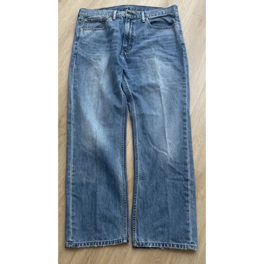 Levi's 505 Denim Jeans Men's 36x29 Regular Fit Straight Leg Med Wash Relaxed 3